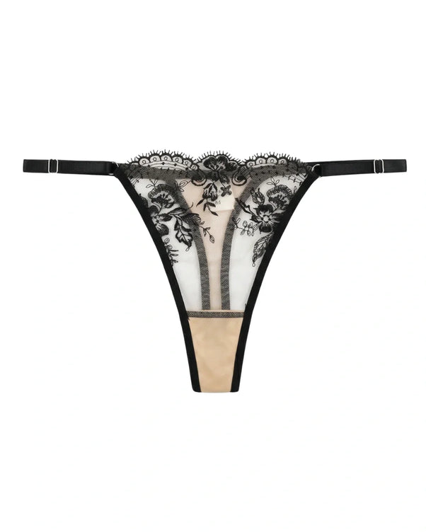Sajiero Non Padded Bra Set - Truffle - Black