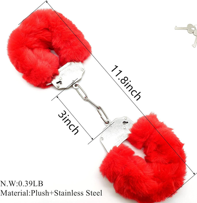 Sajiero Furry Handcuffs - Red