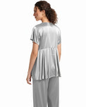 Sajiero Silk PJ Set - Silk Ease - Silver