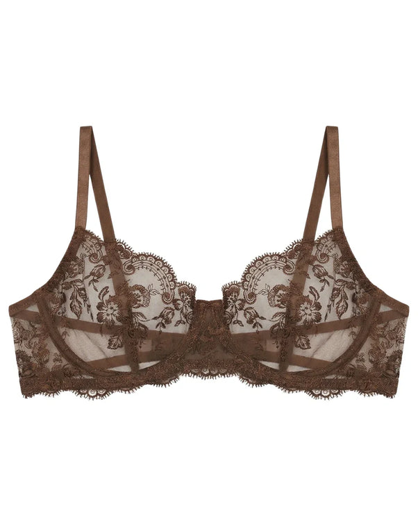 Sajiero Non Padded Bra Set - Truffle - Brown