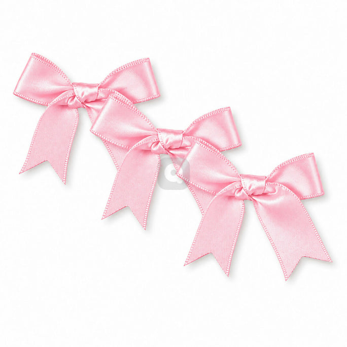 Baby Pink Pack of 6 Satin Bows