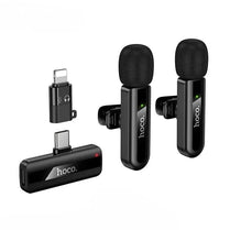 HOCO L20A Fair Dual Wireless Lavalier Microphone Type-C & Lightning