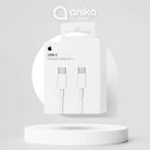 Original Apple 20watt/ USB-C to USB-C Fast Charging Cable & Power Adapter | PD Charger | Type C Data Sync Cable for iPhone 15, MacBook, iPad Pro, Samsung & All Type-C Devices (1m/2m)