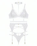 Sajiero Garter Set - Xyra - White