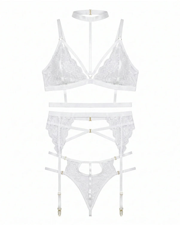 Sajiero Garter Set - Xyra - White