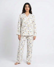 Sajiero Summer Crinkled Pajama Suit - Pastel Bloom