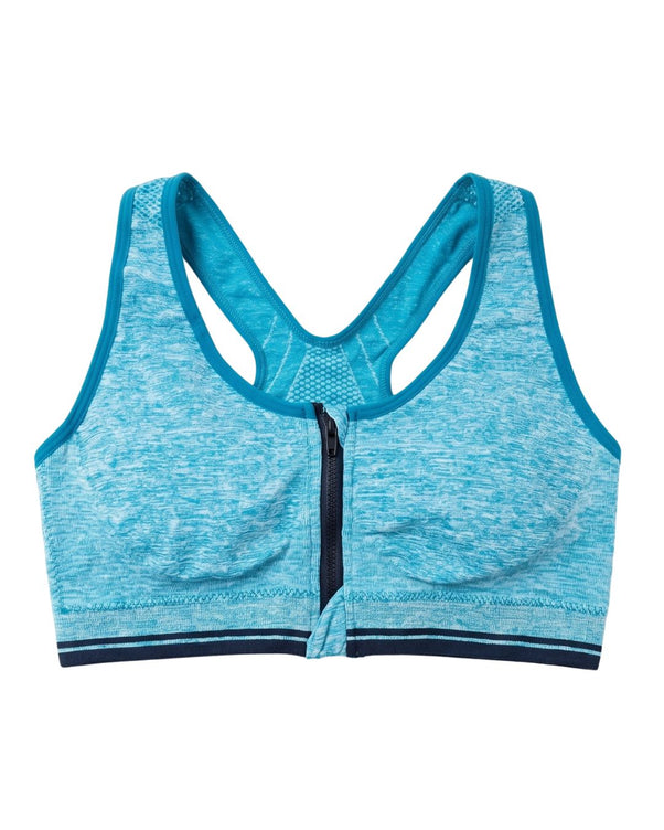 Sajiero Sports Bra - Zip Fit - Teal