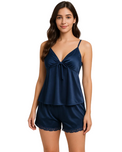 Sajiero 2 Piece Inner Top and Short Silk Cami Set