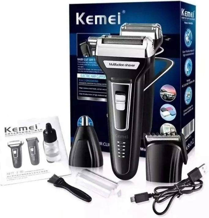 Kemei KM-5558 3-in-1 Rechargeable Grooming Kit for Men