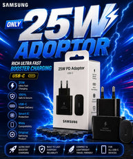 Samsung Original 25W Ultra Fast Booster Charging PD Adaptor | USB-C Power Delivery Wall Charger with Smart IC Protection for All Type-C Devices