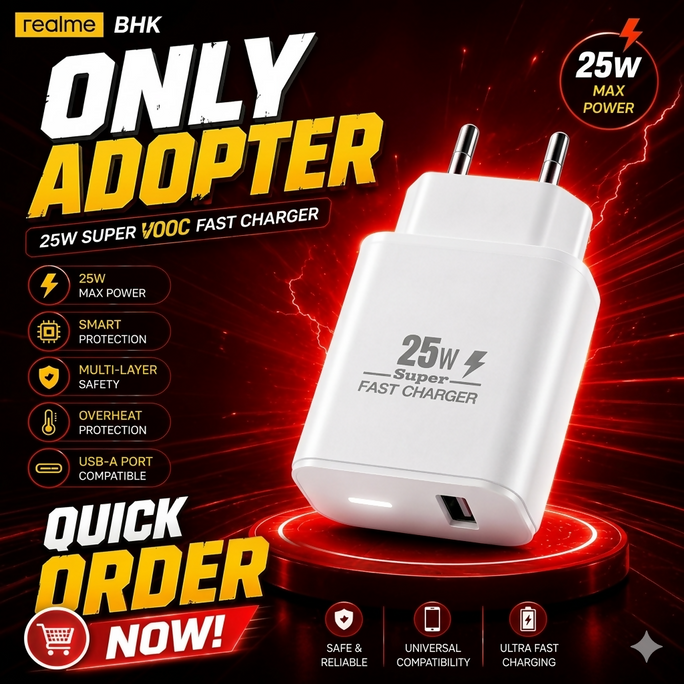 Realme 25W SuperVOOC Fast Charger Adapter