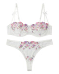 Sajiero Non Padded Bra Set - Blush Veil - Pink