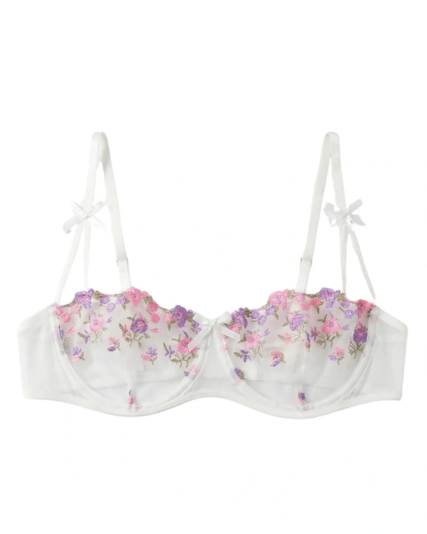 Sajiero Non Padded Bra Set - Blush Veil - Pink