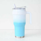 New 40 OZ Tumbler with Handle and Nozzle Straw Lid, Insulated Reusable Stainless Steel Travel Mug Keeps Drinks Cold up to 34 Hours