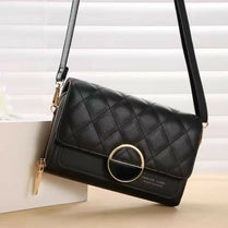 Quilted Double Zipper Crossbody Wallet Purse for Women - Multi-Card Holder Mobile Phone Shoulder Bag with Long Strap