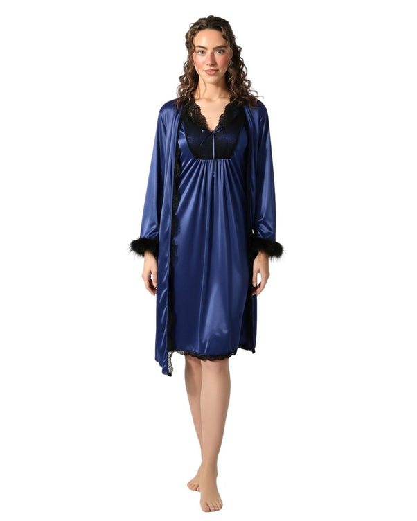 Sajiero Gown Set - Rivya - Blue