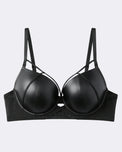 Sajiero Padded Bra Set - Leather Fit - Black