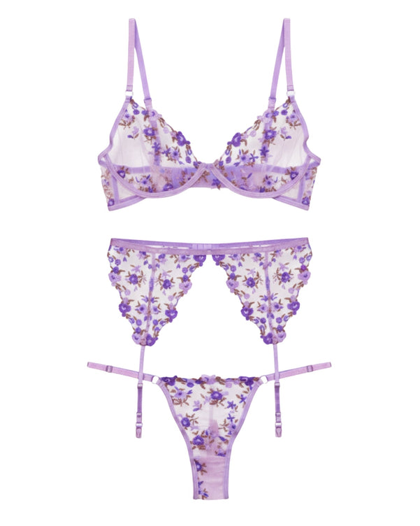 Sajiero Garter Set - Blossom Muse - Purple