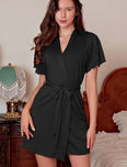 Sajiero Gown Set - Floraine Silk - Black