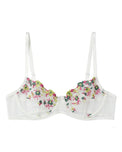Sajiero Non Padded Bra Set - Rosy Aura - White