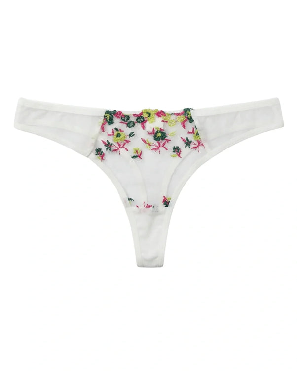 Sajiero Non Padded Bra Set - Rosy Aura - White