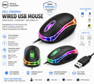 Dell Original Wired USB RGB Optical Mouse High Precision 1000 DP
