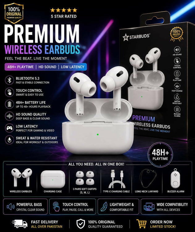 Pro 2 Wireless Earbuds Bluetooth 5.3