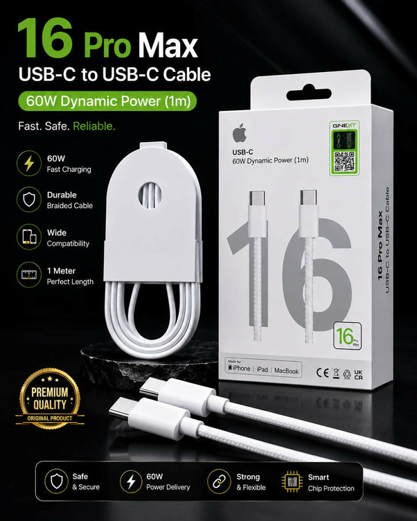 Fast Charging Cable 16 Pro Max 60W USB-C to USB-C