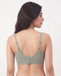 Sajiero Padded Seamless Curve Bra - Olive Green