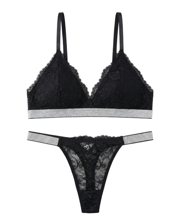 Sajiero Non Padded Bra Set - Fleur