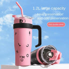 40 oz Tumbler with Handle and Straw Lid, Insulated Reusable Stainless Steel Travel Mug Keeps Drinks Cold up to 24 Hours