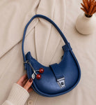 Half Moon Shoulder Bag for Women - Premium Textured Hobo Handbag for Everyday Style