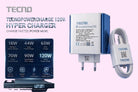 Original TECNO 120W Super Fast Charger with Type-C Cable