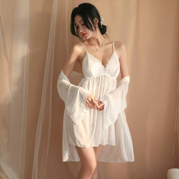 Sajiero Gown Set - Alvera - White