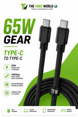 Type-C to Type-C 65W Fast Charging Braided Cable