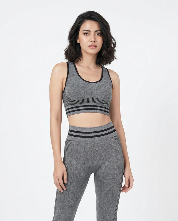 Sajiero Activewear Set - Aero Fit - Grey