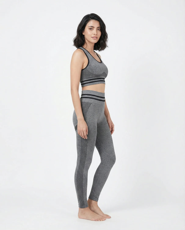 Sajiero Activewear Set - Aero Fit - Grey