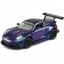 1 32 Porsche 911 GT3 RS Diecast Metal Pull Back Car 4 Openable Doors with Sound and Light Perfect Toy and Gift for Kids