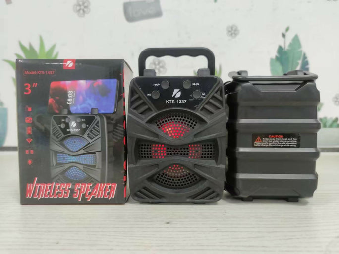 KTS-1337 3-Inch Portable Bluetooth Speaker with LED Lights