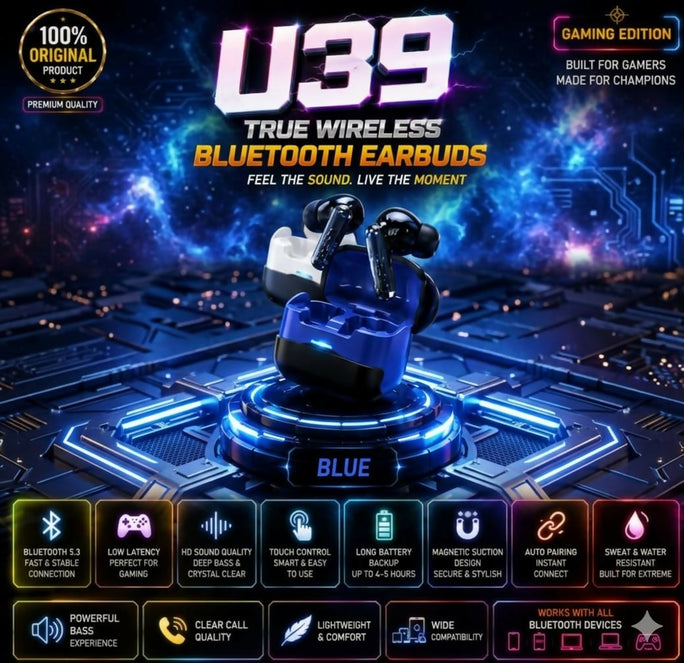U39 Gaming Wireless Earbuds Bluetooth 5.3
