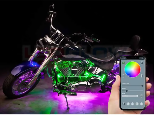 Mobile App Control Bike and Car Interior Ambient Atmosphere Light RGB Foot Light Backlight DC 12V LED Decorative Lamp