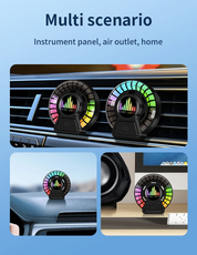 Car AC Vent Air Freshener Aromatherapy RGB Sound Rhythm LED Rechargeable Light Aroma Therapy For Desktop Gaming and Car Dashboard Accessories