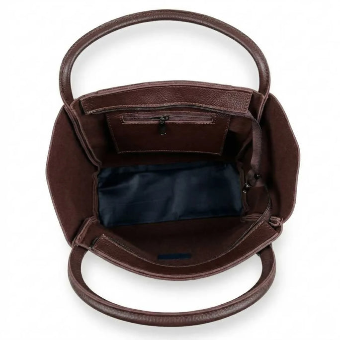 WestStyle - Women's 2PCs Joblet Tote Bag for Women in Brown Color