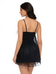 Sajiero Babydoll Lingerie  - Novera - Black