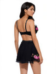 Sajiero Babydoll Lingerie  - Rosavelle - Black