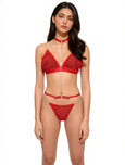 Sajiero Babydoll Lingerie  - Zyra - Red