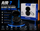 AIR 7 True Wireless Earbuds with ANC/ENC Active Noise Cancellation, Bluetooth 5.3 Headphones, Crisp Clear Calls, Touch Control, Long Battery Life, Waterproof Immersive Sound Earphones White , Black , Red , Orange