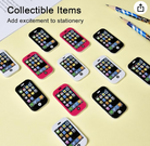 Pack Of 3 Mini Cool Phone Erasers for Kids, Fun Smart Phone Erasers for School, Classroom Supplies, Party Favors and Home Prizes, Fancy Mobile Erasers for Girls Boys / Fancy Erasers for Kids Stylish Eraser Cute Erasers for School Eraser Pencils