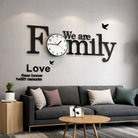 We are Family Clock with White Dial