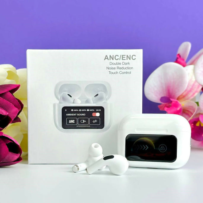 WHITE LIMITED TIME DEAL: 90% OFF! 🔥 WHITE A9 Pro Ear buds – Premium Air Pods ANC+ENC earbuds Noise Cancelling airpods | Wireless Bluetooth Earphones & Airpods Alternative | Immersive Ambient Sound, All-Day Battery! earphones